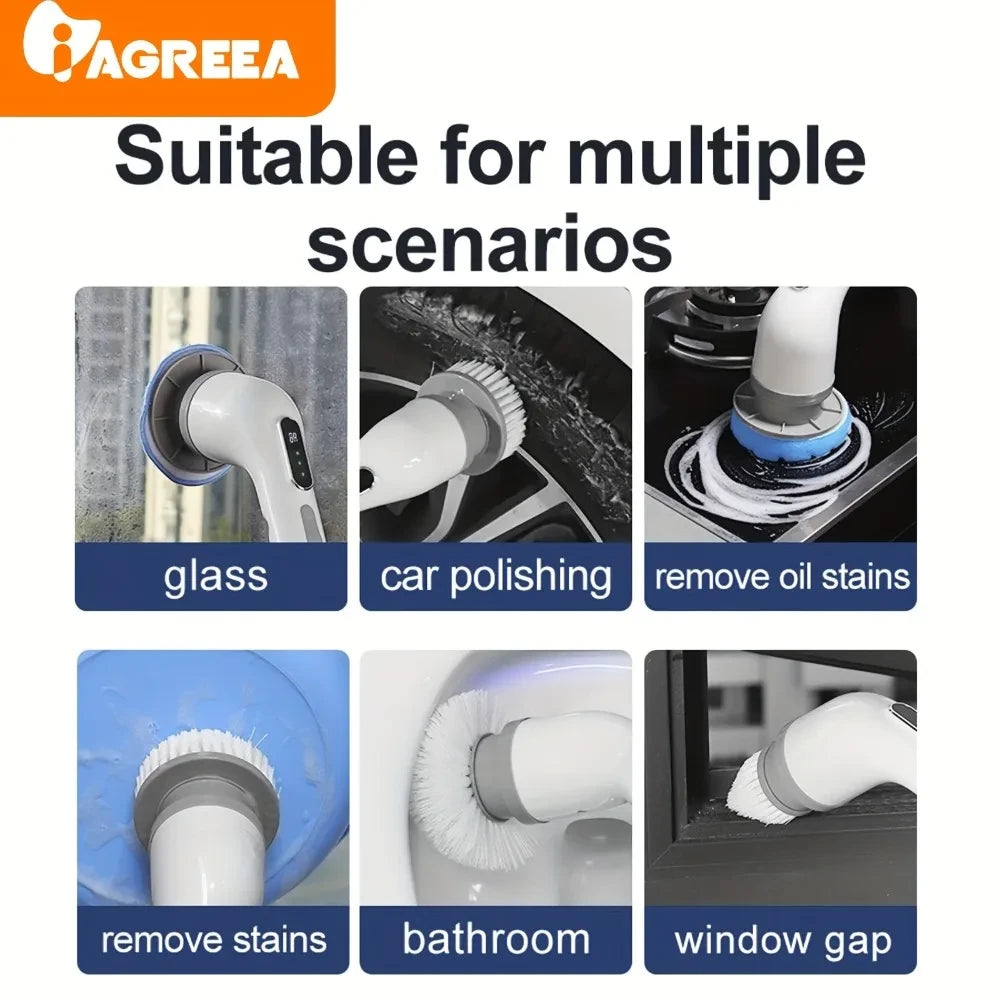 9-in-1 Cordless Electric Spin Scrubber