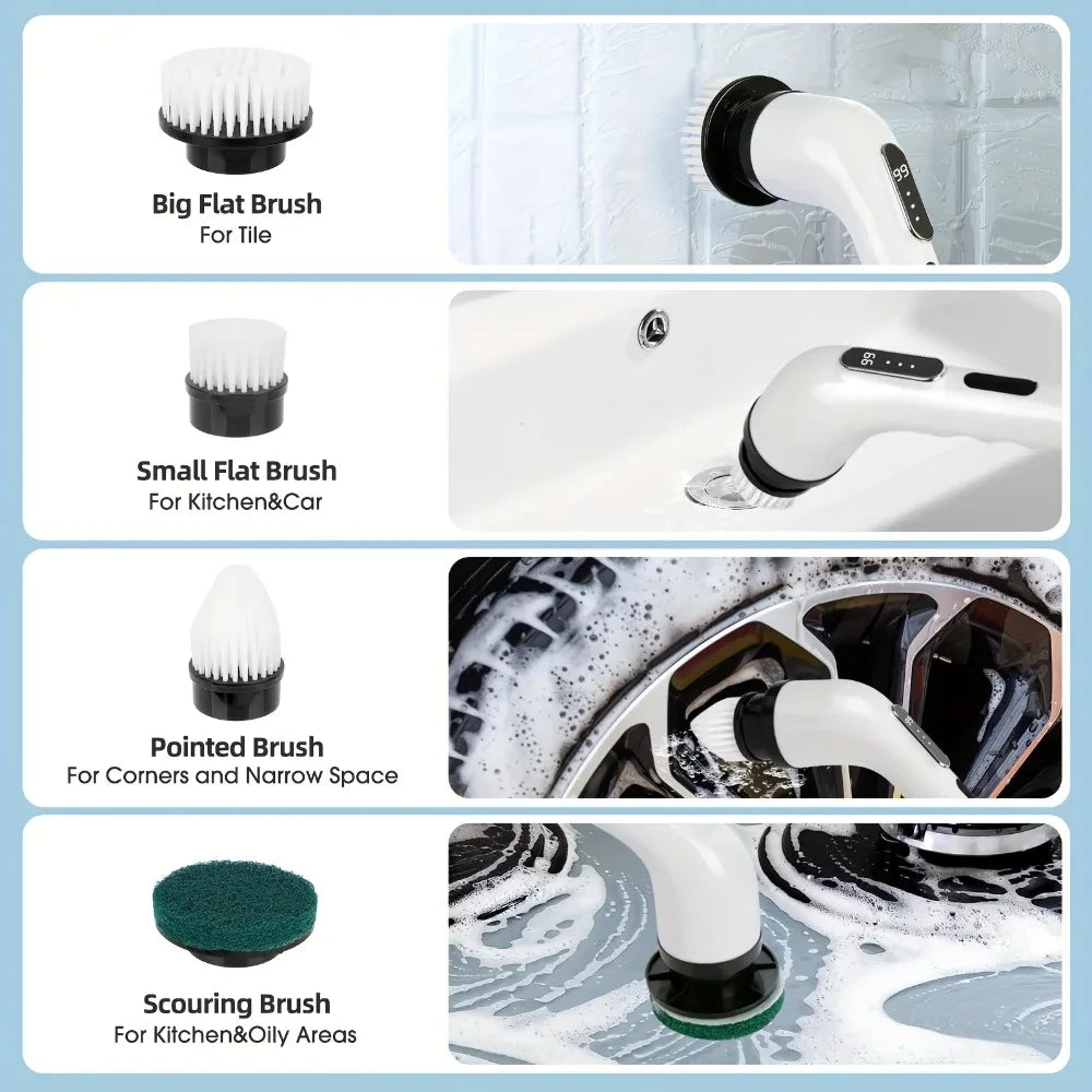 9-in-1 Cordless Electric Spin Scrubber