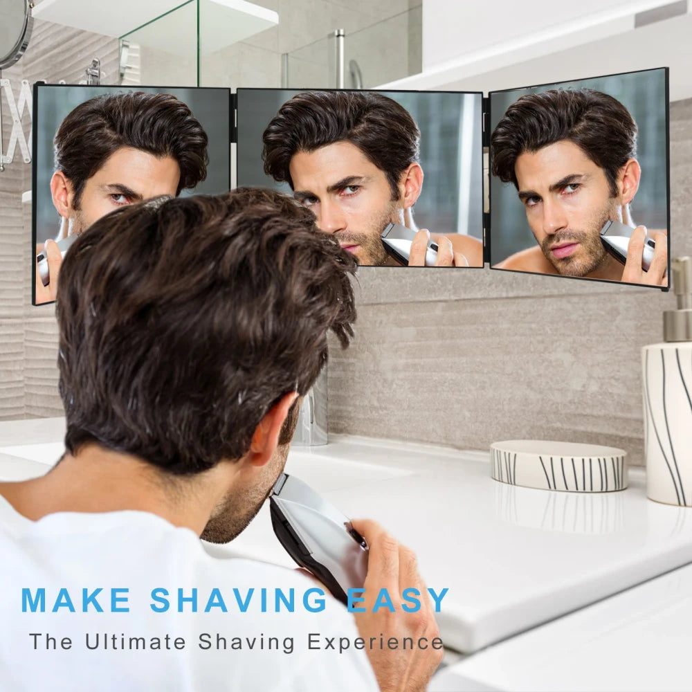 Adjustable Three-Way Haircut Mirror